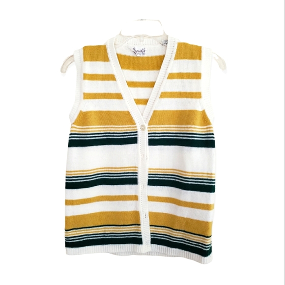 Vintage Haymaker Knit Striped Vest - Picture 1 of 10